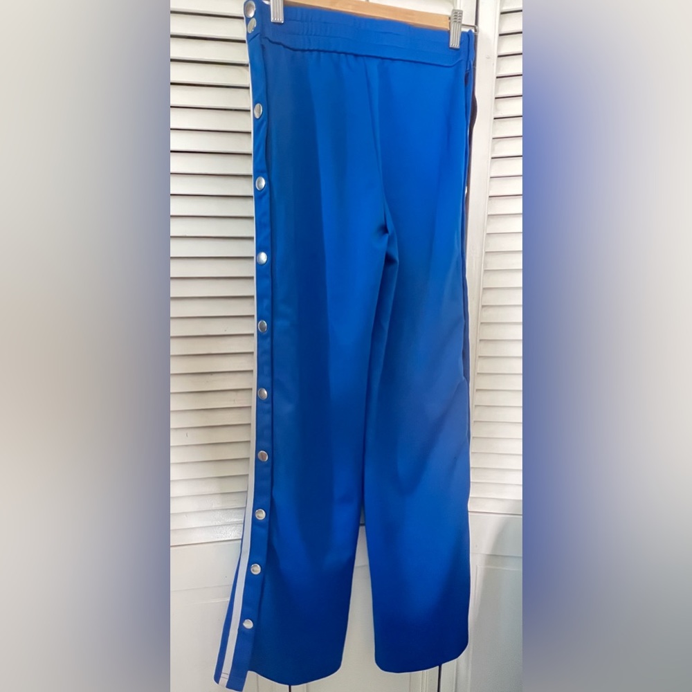 Side Seam Split Hem Button Detail Pants - image 3